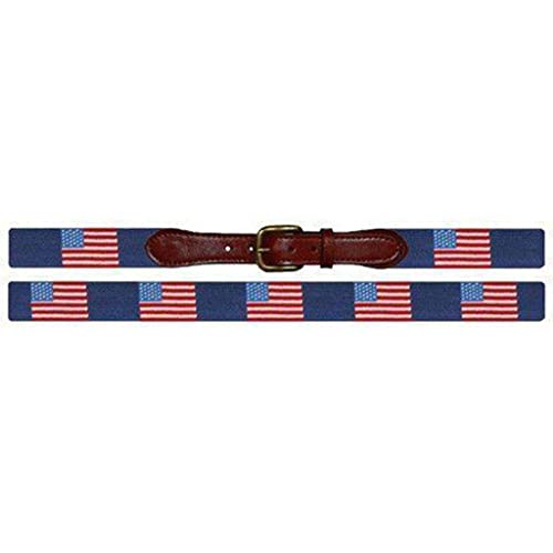 American Flag Needlepoint Belt in Navy by Smathers & Branson2