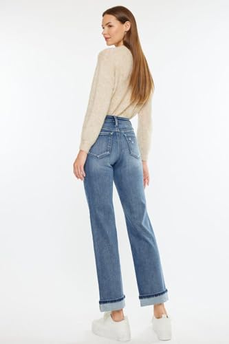Kancan - Carrie Mid Rise True Straight Leg Jeans - Essential, KC20064M2