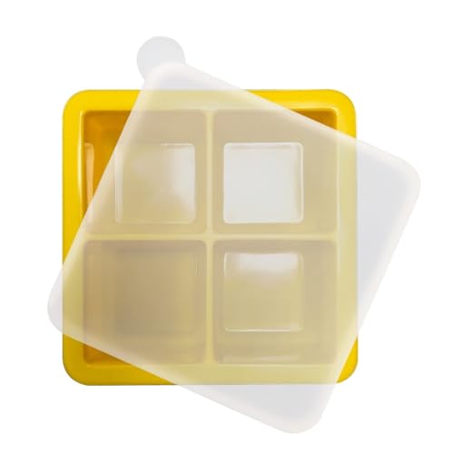 4グリッドン製氷皿 蓋付き 再利用可能製氷機 ジュースドリンク コーヒー ウイスキー カクテル用501