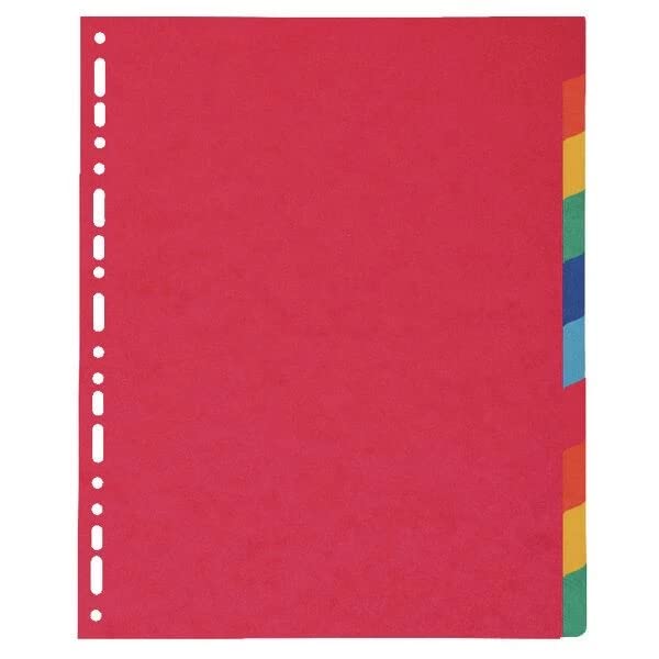 Exacompta Pressboard Dividers 10-Part A4 Maxi 2410E+ Finchley Pen Free