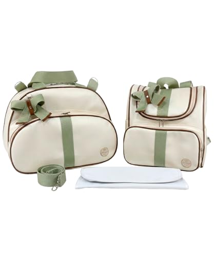 Bolsa Kit Maternidade 3 Peças Menino Menina Bolsa e Mochila Para Bebê de Luxo Saída Maternidade - Térmica e Impermeável