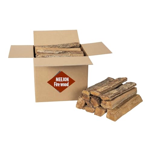 Image of Seasoned Firewood by Home /Kiln Dried Premium Oak Firewood /Hardwood, Kiln Dried firewood for Outdoor fire pits, Wood Burning stoves, and Campfires. Comes in 25LB Bundles