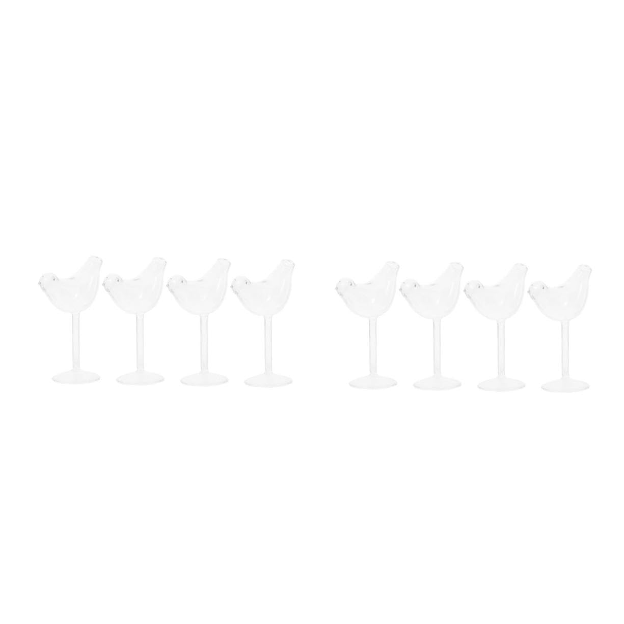 DOITOOL 2 Juegos Copas de Vino con Forma Transparentes Vasos de Cóctel de Vidrio para Bar Restaurante y Fiestas Diseño Único y Práctico