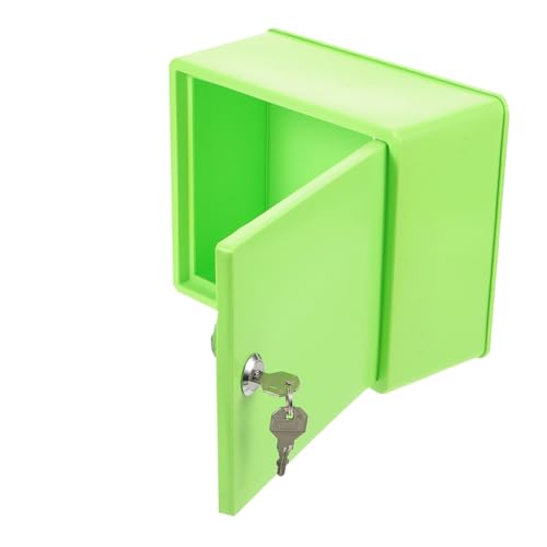 AKOOSY Wetterfeste Garten Box mit Schloss Robuster Kunststoff Aufbewahrungskasten Vielseitiger Tools Organizer für Haus und Garten Abschließbarer Outdoor Lagerbehälter in Hellgrün