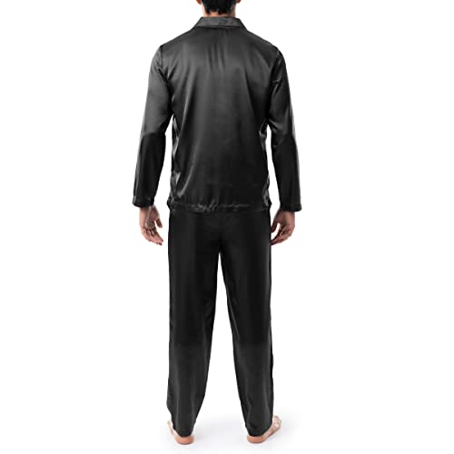 Joseph Abboud Men's Long Sleeve Charmeuse Satin Pajama Sleep Set2