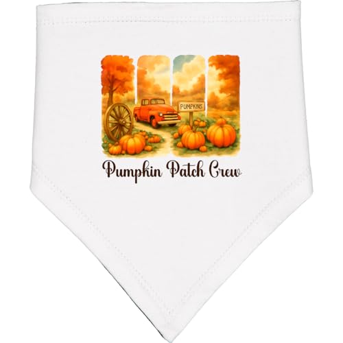 inktastic Pumpkin Patch Crew Halloween Watercolor Baby Bandana Bib