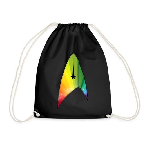 Spreadshirt Star Trek Discovery Sternenflotte Delta Gay Pride Turnbeutel, One size, Schwarz