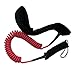 BEIDUOYANG Waist Belt Leash with Paddle Board Coiled Leash for Stand Up Paddle Board Adjustable Quick Release Surfboard Waist Leash Coiled Leash, Black