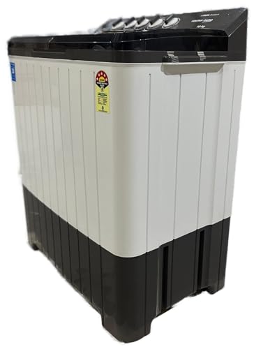 Image of Voltas Beko, A Tata Product 10 Kg 5 Star Semi-Automatic Top Load Washing Machine (WTT100UPA /GRSSWH5PTDA, Grey, Special pulsator and Double waterfall Technology)