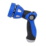 HoseCoil Thumb Lever Nozzle w/Metal Body & Nine Pattern Adjustable Spray Head
