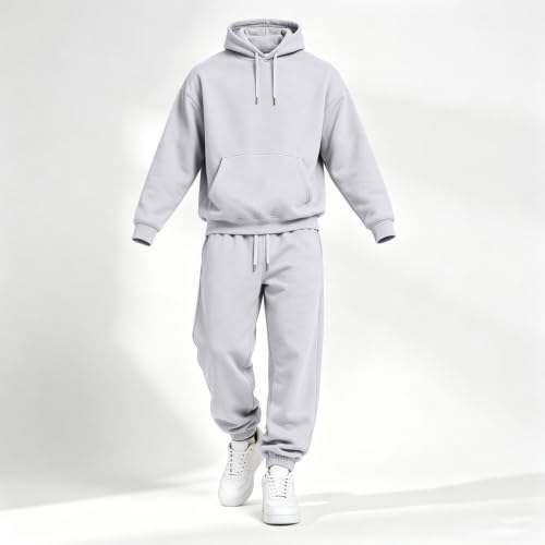 Elneeya Sweatsuits for Men Oversized Jogger Sets Fall Sport Two Piece Set - image 5
