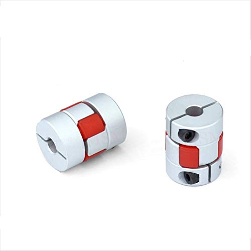 TEYWET Coupler 2pcs/lot Shaft Couplers D20L25 Flexible Rubber Jaw for Motor Connector Aluminium for 3D Printer CNC Metal (Inner Diameter : 5x6)