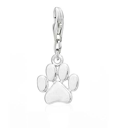 Sexy Sparkles Dog Paw Charm – Clip-On with Lobster Clasp, Compatible with Charm Bracelets, Necklaces, and Accessories, Made of Copper and Alloy2