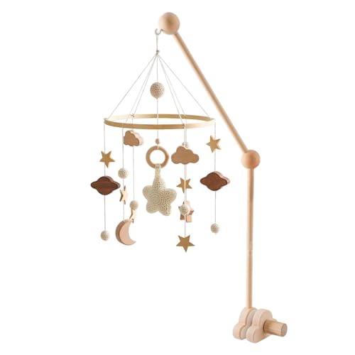 Soporte móvil para cuna, soporte de madera para juguetes de moisés - Brazo de cuna móvil de altura ajustable desmontable | para cochecito de viaje, hogar, jardín de infantes, dormitorio, niños pequeño