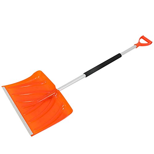 Preisvergleich Produktbild Kunststoff-Schneeschaufel, Winter Schneeschaufel Klingenbreite Schneeschaufel Kunststoffklinge Aluminium, Schneeschaufel Geeignet für PKW- oder LKW-Lagerung (Gelb)