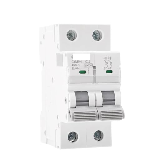 Disjoncteur miniature pour éviter les surcharges électriques courbe CA 2 pôles 6A