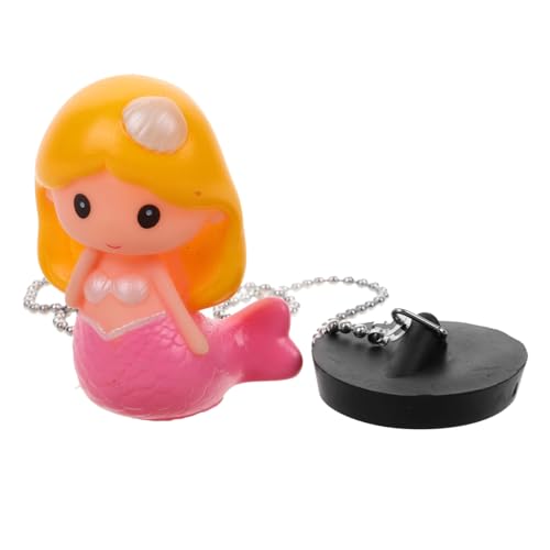 SEWACC Tapón De Bañera De Sirena Tapón De Goma para Bañera con Cadena para Duchas y Baños