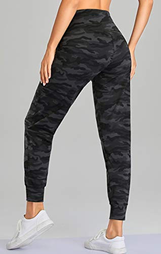 Image of Oalka Women's Joggers High Waist Yoga Pockets Sweatpants Sport Workout Pants