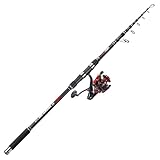 sougayilang set di canna da pesca e mulinello per pesca alla carpa, telescopica, 4,7:1, potente mulinello per pesca alla carpa, 3,6 m/3,9 m/4,2 m-42