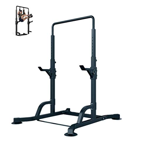 OTQEFTN Power Tower Dip Station, Multifunction Barbell Bench Press Rack Adjustable Squat Rack Portable Dumbbell Rack for Full Body Workout Indoor Home