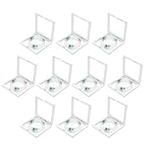 Expositor para monedas flotante - Soporte para monedas Challenge de 10 piezas, marcos flotantes de protección fuerte para anillo, collar, pulsera, pendiente, medallón AA, conchas, fósiles, pi