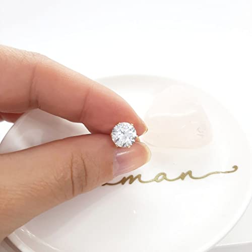 Brinco Predra Zircônia 8mm SemiJoia LUXO