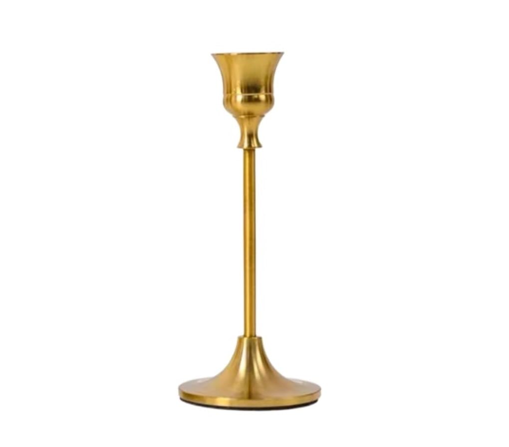 Świeczniki Wysoki Złoty Kandelabr Świecznik Ozdoba Na Środek Stołu Stojak Świecznik Filarowy Świecznik Stojak Stół Centralne (Color : Gold, Size : 21.5 * 6.6cm)