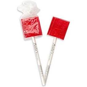 Cinnamon Cube Lollipops Suckers, 0.5Pounds 12 Count Red Square Shaped Candy Lollipops #TOP2