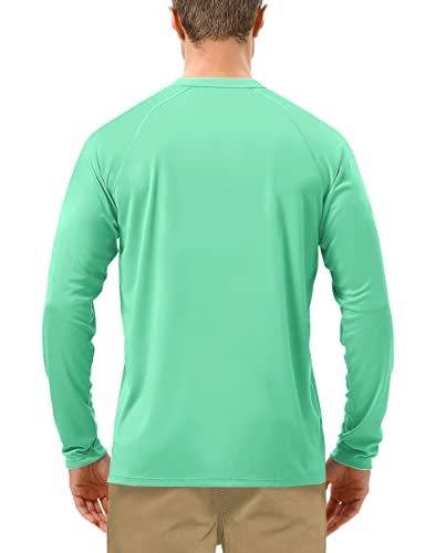 Roadbox Mens UPF 50+ UV Sun Protection Shirts Outdoor Long Sleeve SPF Rash Guard for Fishing Hiking Swimming Running