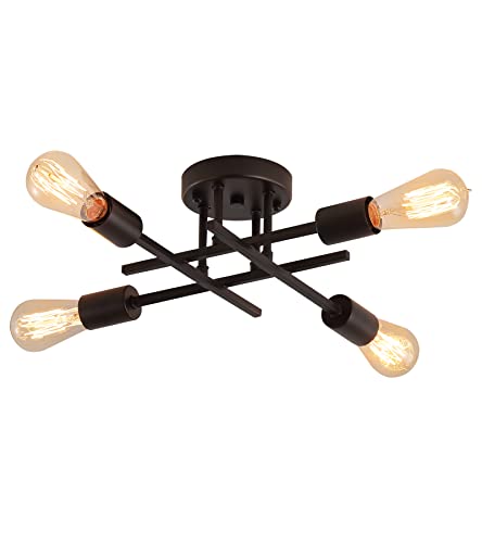 Moderne Halbeinbau-Deckenleuchten, ORB Mid-Century Modern Industrial...