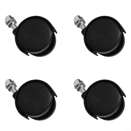 4PCS Replacement Caster Wheels for Midea Electric Oil Heater 40x30mm with 8mm Thread Plastic for Omni Directional Casters Compatible with for Pioneer Models Black Fast Installation(Without Brake)