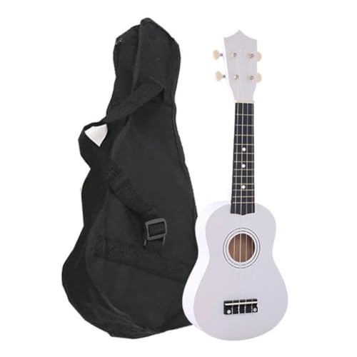 21 Zoll 4-saitige Einsteiger-Ukulele-Einstiegsgitarre Aus Holz Mit Tasche(White)