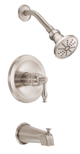 Danze D520155BNT Sheridan Single Handle Tub and Shower Trim Kit, 2.5 GPM, Valve Not Included, Brushed Nickel