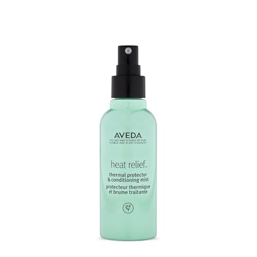 Aveda Heat Relief Thermal Protector & Conditioning Mist | Conditions Dry Hair | Adds Shine | Heat Protectant | 97% Naturally Derived | Iconic Shampure Aroma, 100ml