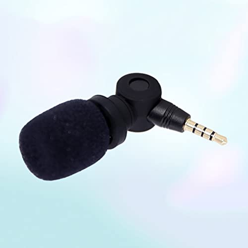 MILISTEN Tomada de 3,5 mm para celular smartphone mini microfone omni-direcional portátil para grava