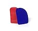 Price comparison product image Set of 2 Dough Scrapers Bowl Scraper Food Safe Plastic Pastry Bread Dough Cutter Baking Tools (Red and Blue colour) Size 85 x 120 mm