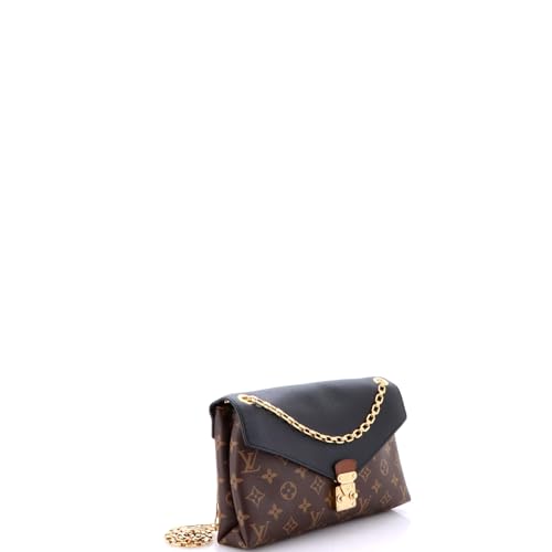 Pre-Loved Pallas Chain Shoulder Bag Monogram Canvas and Calfskin, Black2