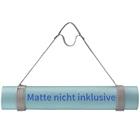 Trilancer Anpassbarer Yogamattengurt mit Klettverschluss, Yoga-Mattenhalterung, zum Tragen, Verstauen und Organisieren von Yogamatten Aller Größen (Grau) – Matte Nicht inklusive