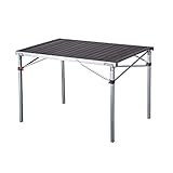 mesa plegable aluminio muy liviana y portátil PORTÁTIL Y LIGERO: el peso de la mesa plegable portatil para acampar es de 6.5 kg （14.6 lbs） y después de doblar el tamaño solo tiene 106 x 25 x 12 cm （42x10x5in）, lo que lo hace portátil y lo suficientemente liviano como para llevarlo en su viaje, se adapta a la mayoría de los automóviles bañador. La bolsa de transporte para esta mesa será fácil de llevar con el asa.