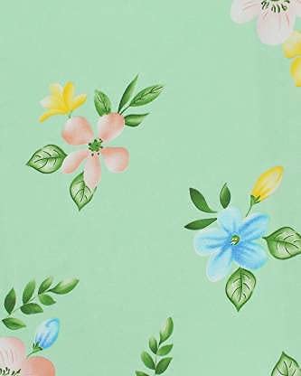 Image of KAWI Single Bedsheet Elastic Fitted Glace Cotton with 1 Pillow Cover (72 inchX 48 inchX 6 inch Size) Mattress Green, Neem Patti Print