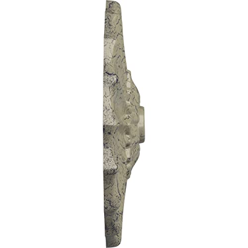 Image of Ekena Millwork CM09SHCSC 9 inch x 1-3 /8 inch Shakuras Ceiling Medallion, Castle Stone Crackle