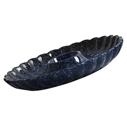 Plato de cerámica redondo para sushi con dip miniatura 1