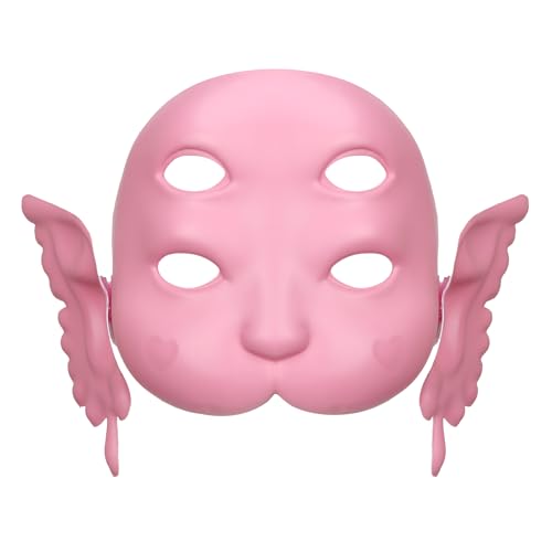 Todollcos Party Mask with Four Eyes Two Ears 3D Baby Face Model Adult Women PVC Headgear For Fan Gift Halloween Masquerade Props