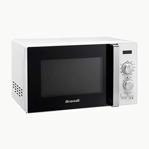Brandt SE2018WZ - Micro-Ondes - Autoprogramme - Cavité Énamélite - Mode Décongélation Rapide - 20L - 700W - Blanc