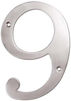 Deltana RN6-9U15 Solid Brass 6-Inch House Number 9 Board by Deltana