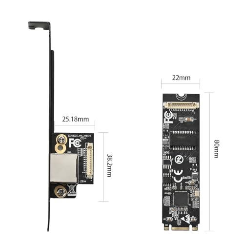 IO CREST M.2 M-Key PCI-e 3.0 Interface Single Port 5.0 Gigabit Ethernet Modules