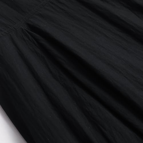 Women's High Waist Pleated Maxi Skirt, Flowy A-Line Silhouette, Elastic Waistband, Full Length for Casual or Formal Wear4