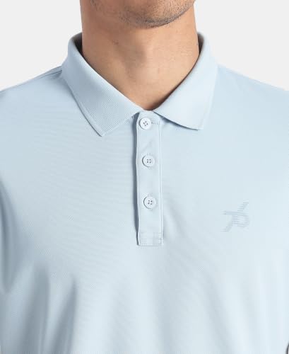 Image of Jockey AM38 Men Microfiber Fabric Solid Half Sleeve Polo T-Shirt with StayDry & StayFresh Technology