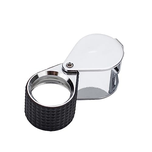 KONTONTY 10x-60x Metal Case Led Jewelry Magnifier Loupe Magnifying Glass for Jewelry Inspection Photo Loupe Diamond Testing Science Lab