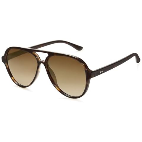 SOJOS Classic Polarized Aviator Sunglasses Womens Mens Retro Double Bridge Aviators SJ2201, Dark Tortoise/Brown Cover
